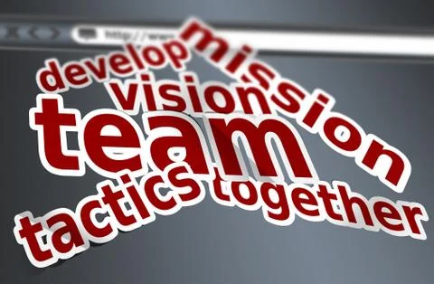 Team collage concept Stock Illustration