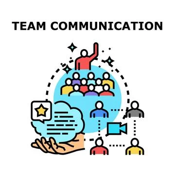 Team communication concept and effective collaboration illustration Stock Illustration