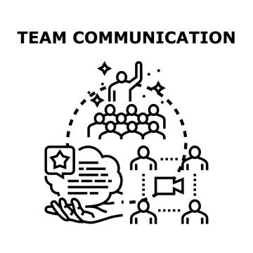 Team communication concept and effective collaboration illustration Stock Illustration