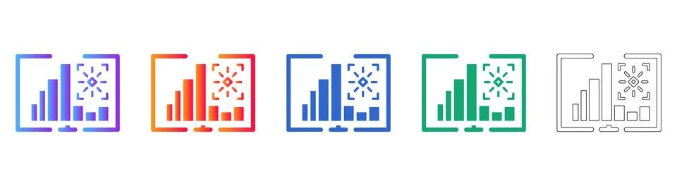 Team Communication Data Dashboard Icons Stock Illustration