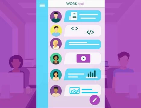 Team communication Illustrazione stock