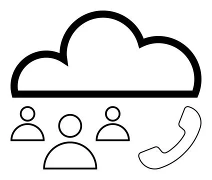 Team communication, remote collaboration, cloud-based services, virtual meeti Stockillustratie