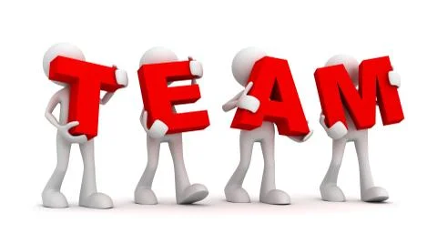 Team concept 3d illustration Stock Illustration
