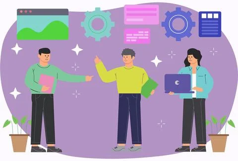 Team Concept Illustration Vector Style Illustration Stock Illustration