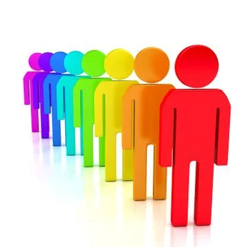 Team concept over white background Stock Illustration