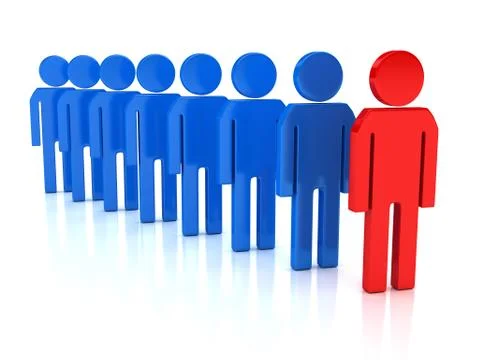 Team concept over white background Stock Illustration