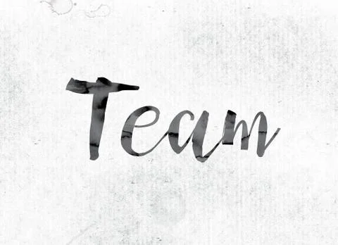 Team Concept Painted in Ink Stock Illustration