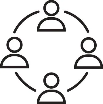 Team connection icon Stock Illustration