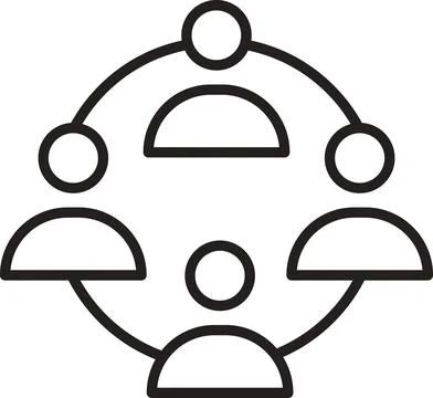 Team connection Stock Illustration