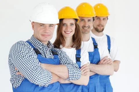 Team of construction workers Stock Photos