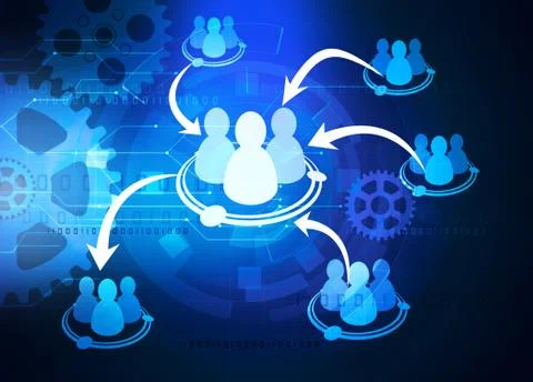 Team cooperation diagram Stock Illustration