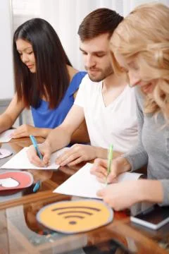 Team of developers making notes Stock Photos