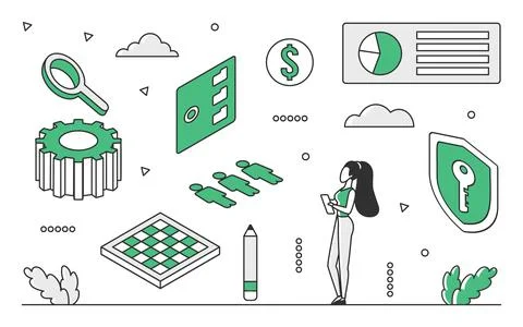 Team development strategy Illustrazione stock