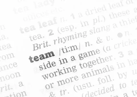 Team Dictionary Definition Stock Photos