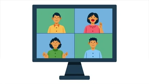 Team Discussing On Screen Stock Footage 341665615
