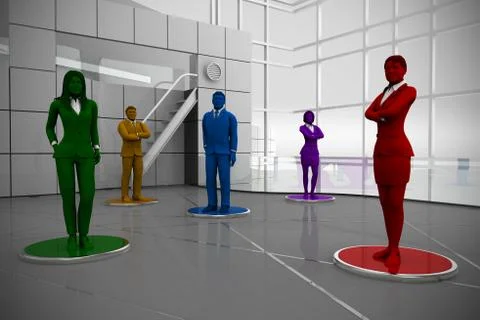 Team diversity Illustrazione stock