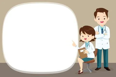 Team Doctor present with empty space Stock Illustration