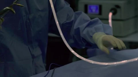A team of doctors - surgeons performing a surgical operation Stock Footage 270482968