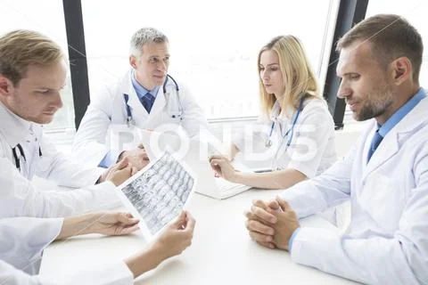 Team of doctors working in the office Stock Photos