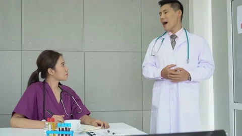 The team of doctors working together Stock Footage 131533372
