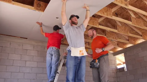 Team of dry waller Vidéo 40960915