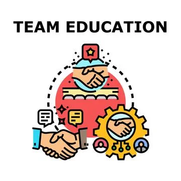 Team education concept for business development success Stock Illustration