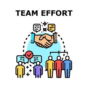 Team effort collaboration working together cooperation concept 스톡 일러스트