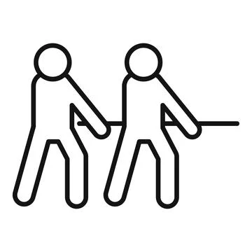 Team effort icon outline vector. Work collaboration 스톡 일러스트