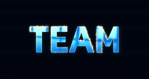 Team. Electric lightning text. Logotype Stock Footage 135861131