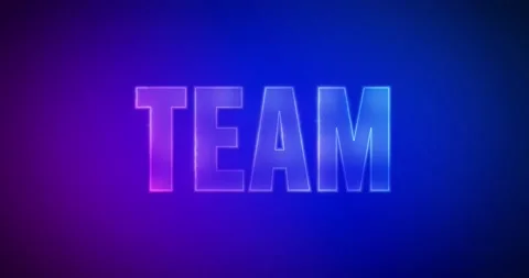 Team. Electric lightning words. Logotype Stock Footage 135475558