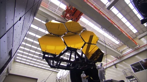 Team of engineers construct the James Webb Telescope, B-Roll, 2016 Stock Footage 123877864