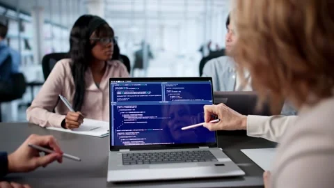Team Of Engineers Developing Software Stock Footage 321953313