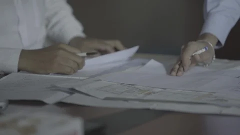 Team Of Engineers Discussing Plan Stock-Footage 91172672