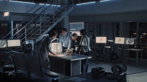 Team of Engineers Work Stock Footage 321004888