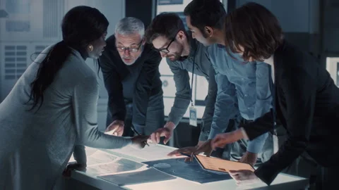 Team of Engineers Work Stock Footage 321004974