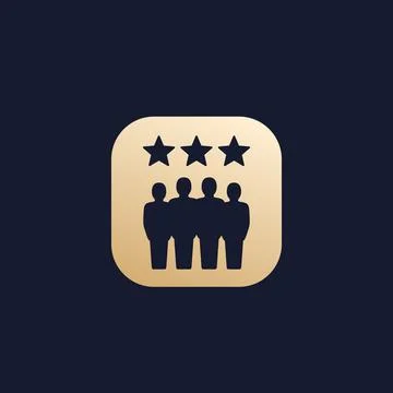 Team evaluation vector icon Stock Illustration