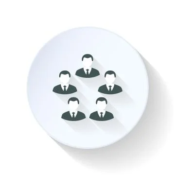 Team flat icon Stock Illustration