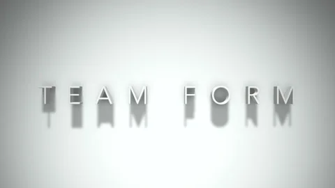 team form 3D title animation with shadow... | Stock Video | Pond5