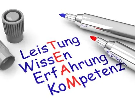 The team (german words) Illustrazione stock