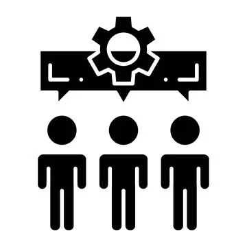 Team Glyph Icon 스톡 일러스트