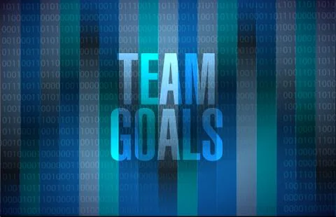 Team goals binary background sign concept Stockillustratie