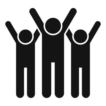 Team group icon simple vector. Work effort Stock Illustration