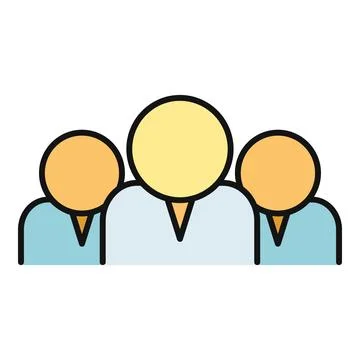 Team group people icon teamwork collaboration leadership Stock Illustration