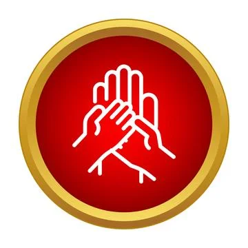 Team hands showing unity and working together Stockillustratie
