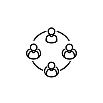 Team harmony outline icon Stock Illustration