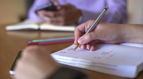 Team having a discussion in office Stock Footage 65022346