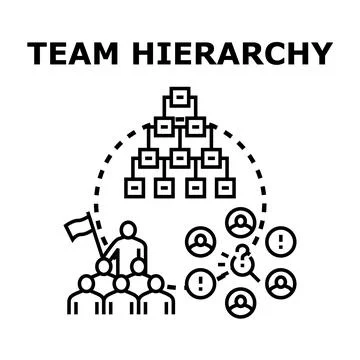 Team hierarchy and organizational structure concept Stock Illustration