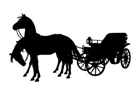 Team of horses. Stock Illustration