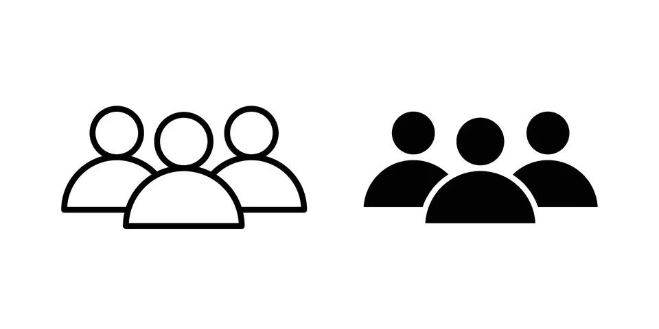 Team icon bundle for website design projects Stock Illustration