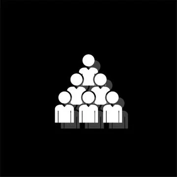 Team icon flat Stock Illustration